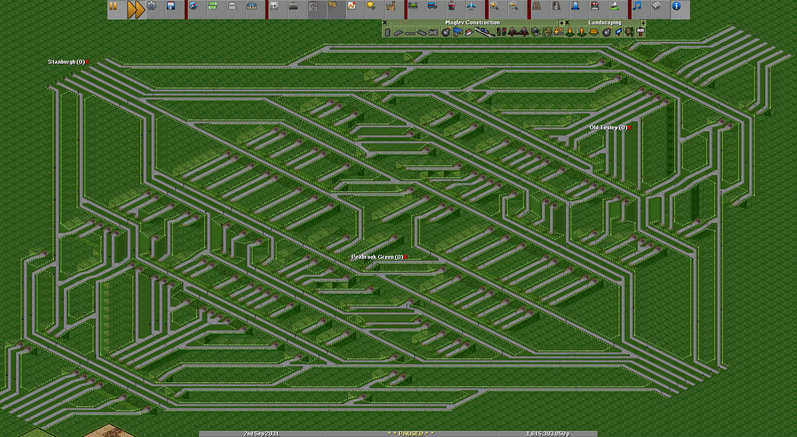 OpenTTD Quad Tetrathorp Junction